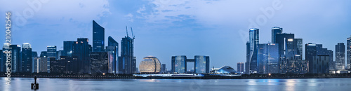 The skyline of urban architectural landscape in Hangzhou, China