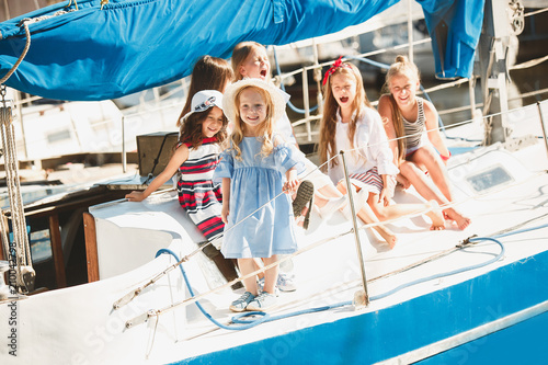 The children on board of sea yacht © master1305