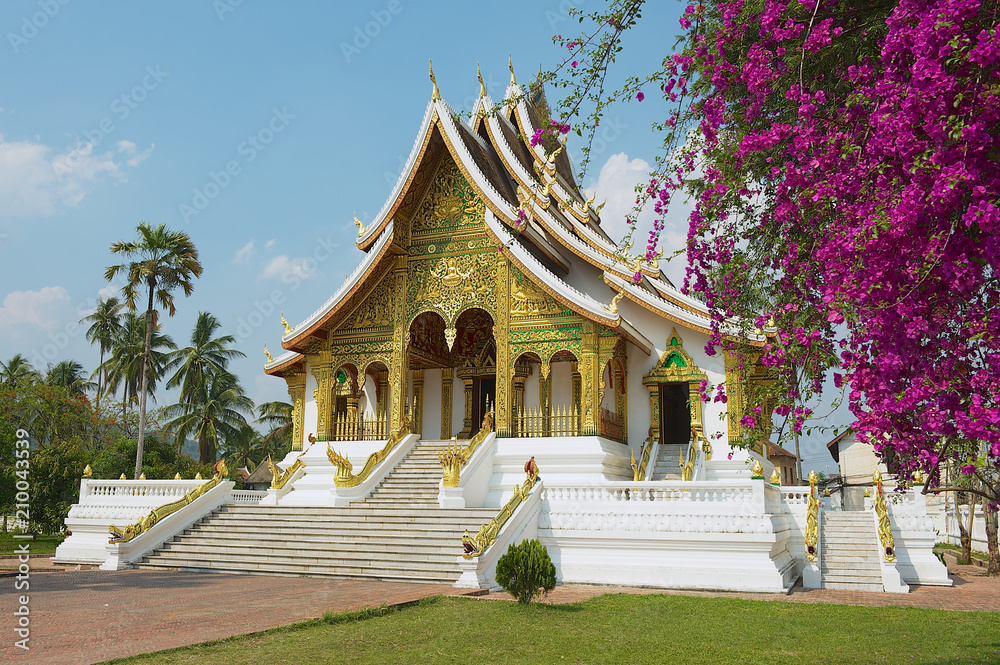 Buddhist Temple at Haw Kham (Royal Palace) complex in Luang Prabang, Laos.