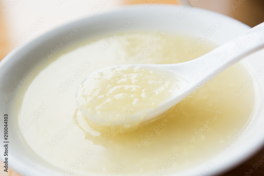Chinese millet porridge. Close up. Chinese porridge. Chinese millet porridge. Close up. Chinese porridge.