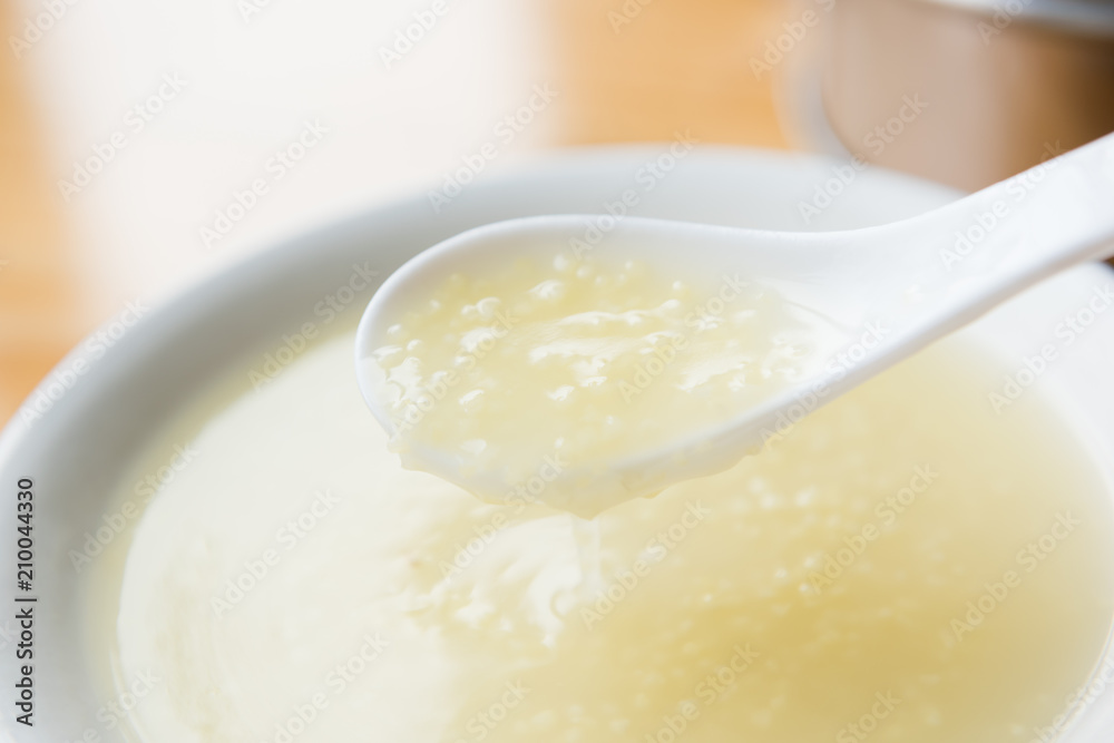 Chinese millet porridge. Close up. Chinese porridge. Chinese millet porridge. Close up. Chinese porridge.