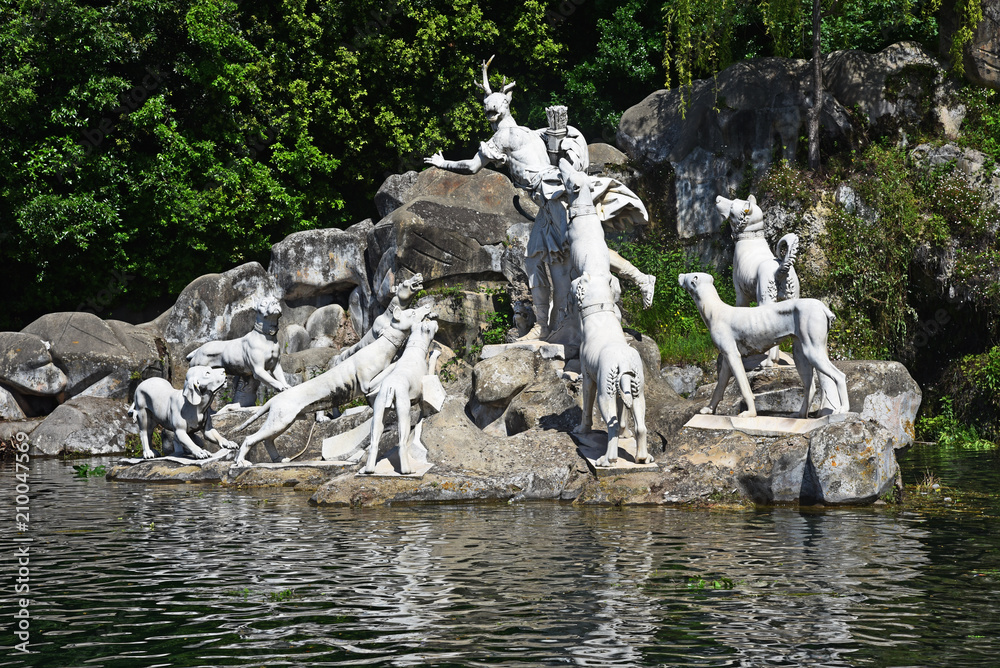 Royal Palace Garden in Caserta, Italy.