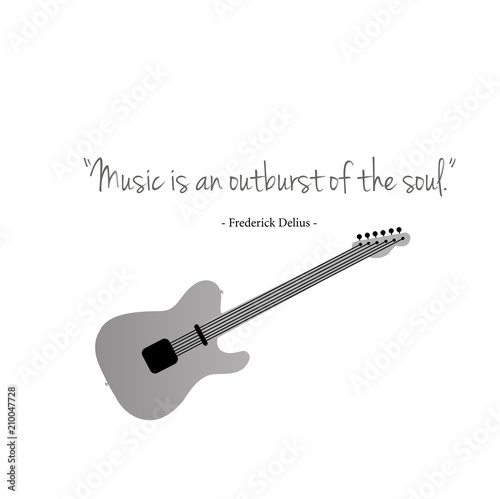 Guitars with a famous quote. Music is an outburst of the soul by Frederick delius