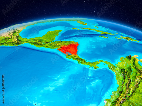 Nicaragua from orbit