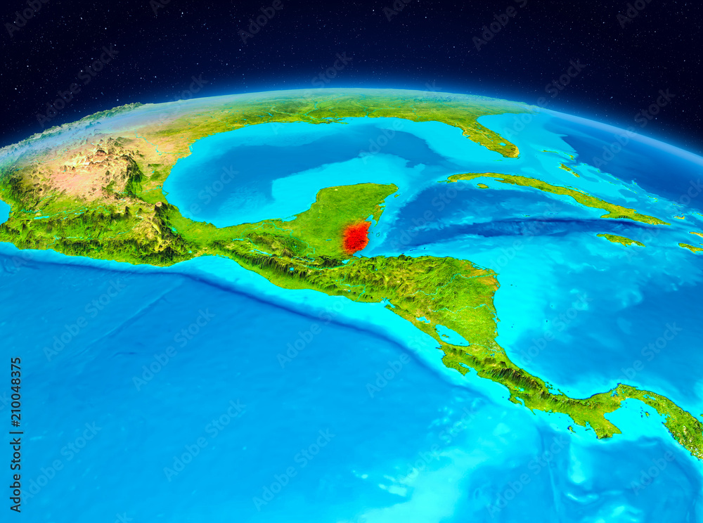 Belize from orbit