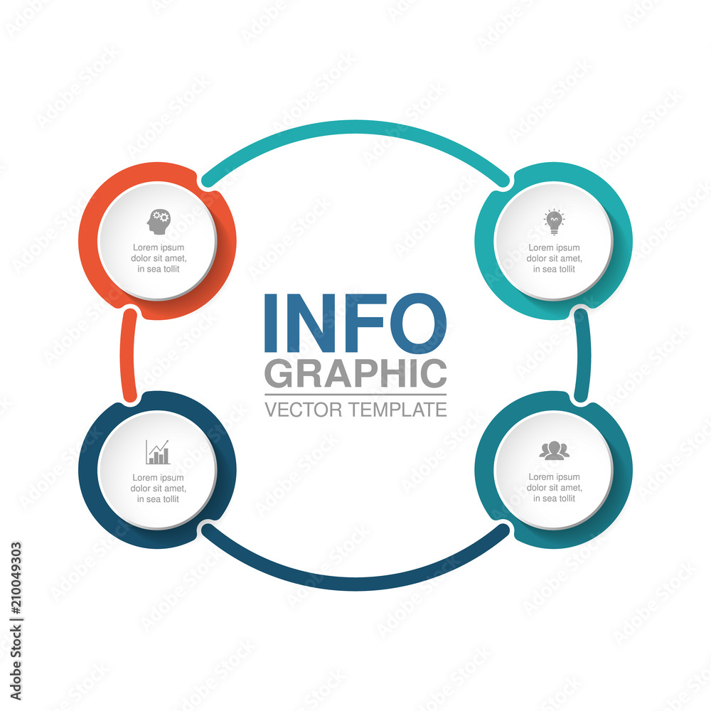 Vector infographic template for diagram, graph, presentation, chart, business concept with 4 options. Vector infographic template for diagram, graph, presentation, chart, business concept with 4 options.