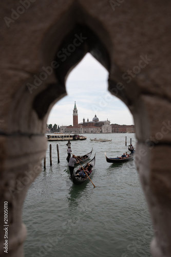 Venice canals and boats, Italy