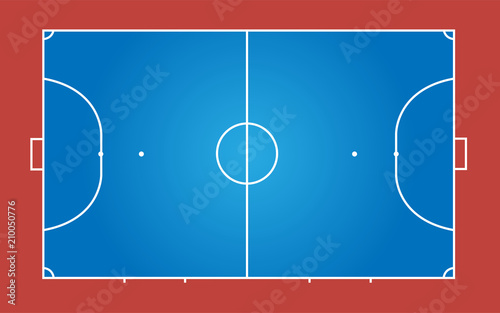 Vector of  blue  futsal court photo