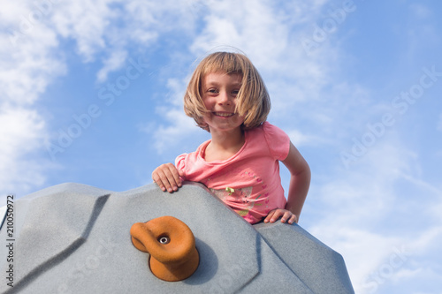 Toddler climbed on Playground