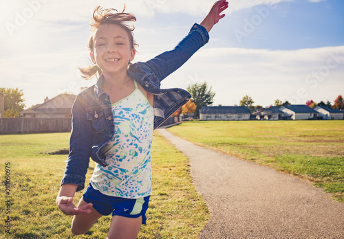 Care Free Girl running 