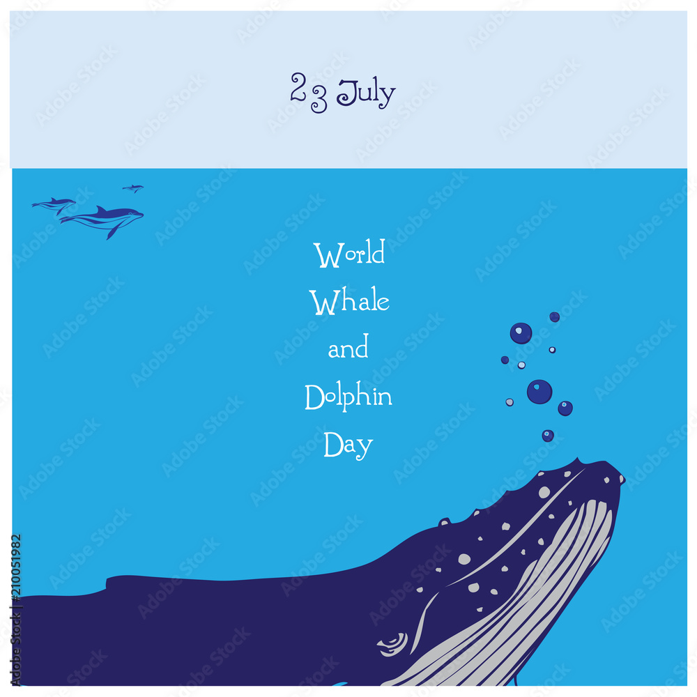 Fototapeta premium Whale and Dolphin Day