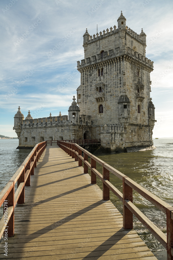 Small bridge leading to tower of Belem