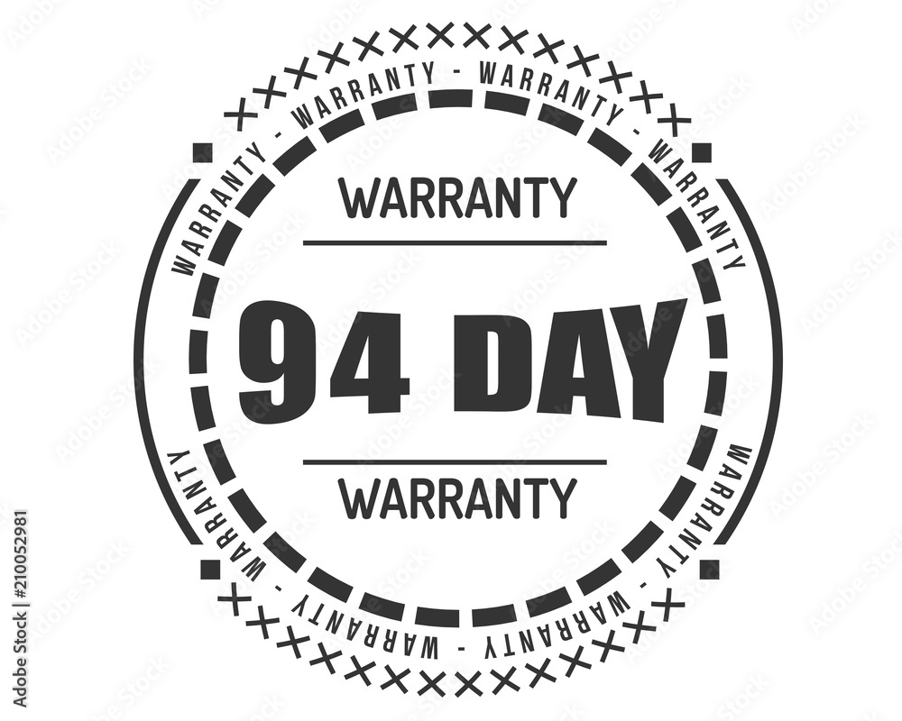 94 day warranty icon vintage rubber stamp guarantee