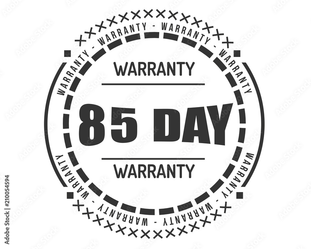 85 day warranty icon vintage rubber stamp guarantee