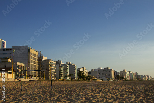Football field on Macaé beach, Rio de Janeiro Brazil