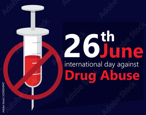 international day against drug abuse banner vector