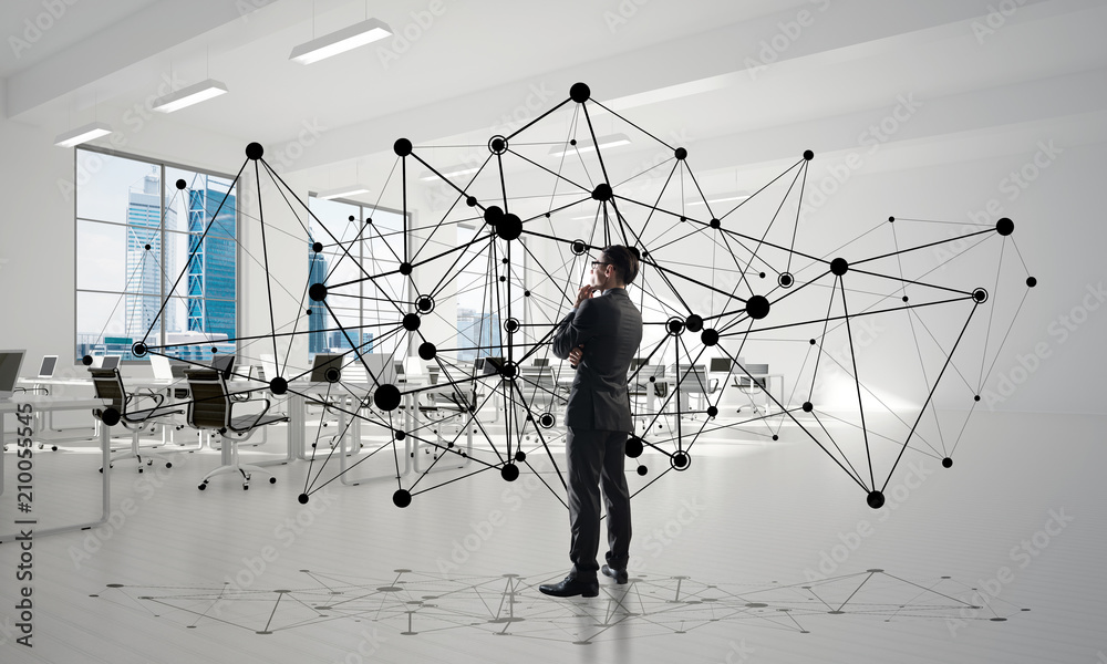 Networking and social communication concept as effective point for modern business Networking and social communication concept as effective point for modern business