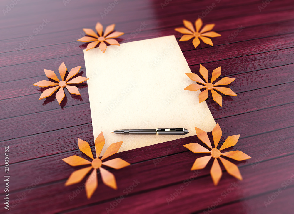 Fototapeta premium Blank Romantic Letter Paper - A place for your text