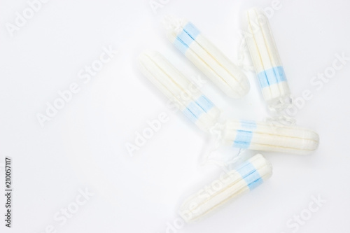 Tampons on a light background.