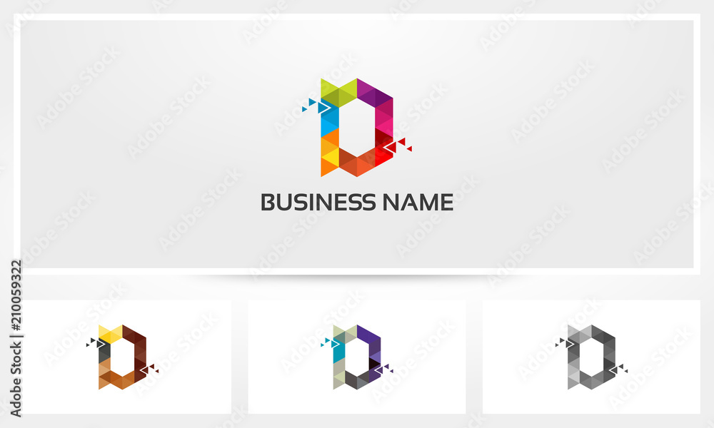 Letter D Triangle Pixel Colorful Eroded Letter D Triangle Pixel Colorful Eroded