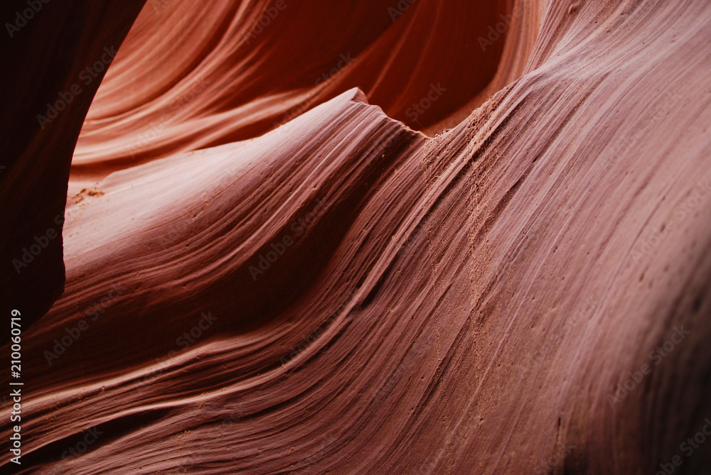 Bright slot Antelope Canyon in Navajo reservation