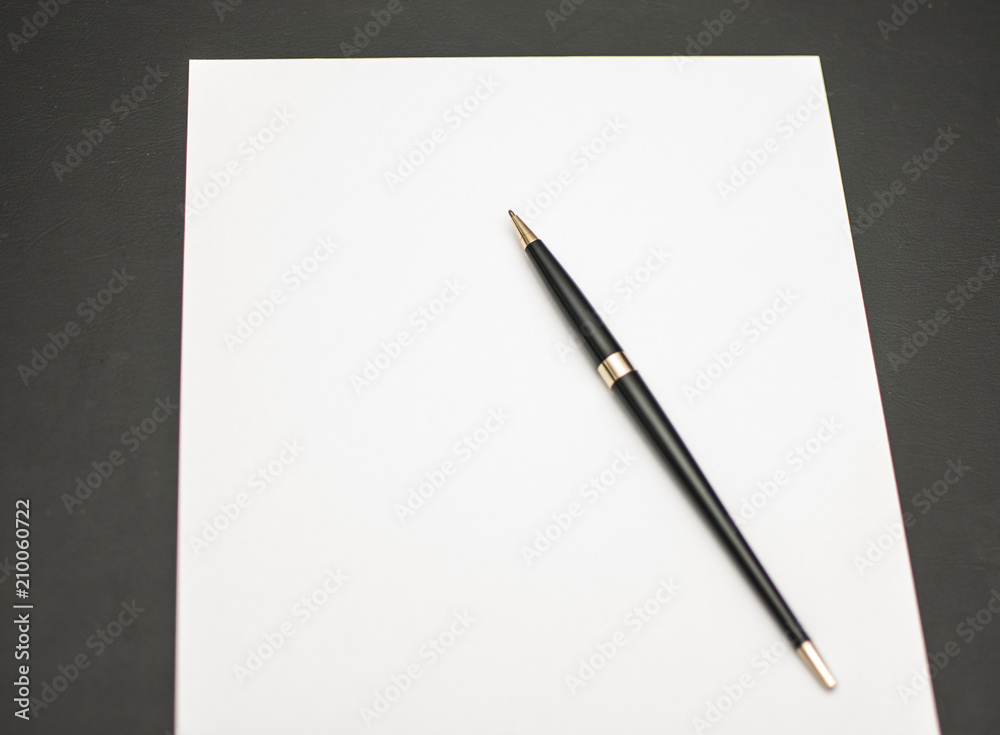 Blank paper and pen Blank paper and pen