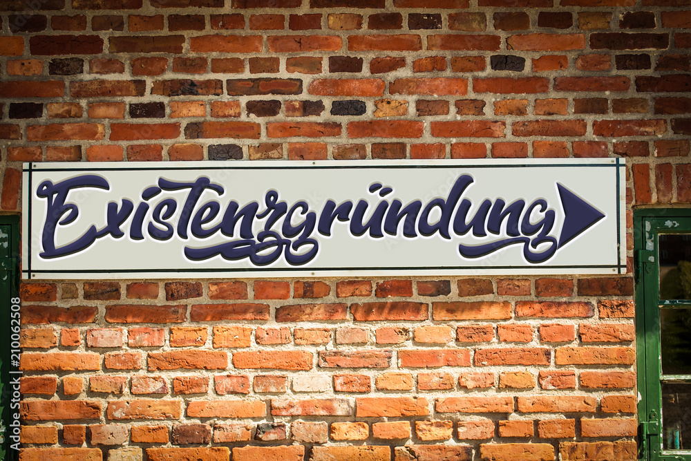 Fototapeta premium Schild 318 - Existenzgründung