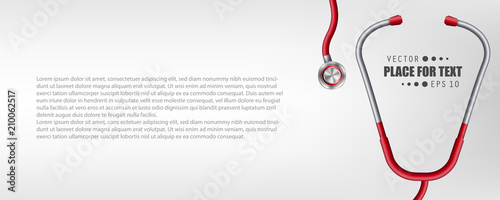 Creative vector illustration of medical health care stethoscope isolated on transparent background. Art design medicine equipment. Abstract concept graphic element