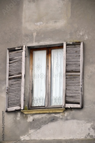 old damaged windows