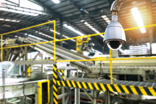 Machine Learning analytics identify person technology , Artificial intelligence concept. Cctv , security camera and Software ui analytics behavior and face recognition people in smart factory.