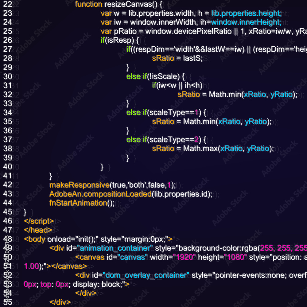 Creative vector illustration of programming HTML code on computer screen isolated on background. Art design website digital page. Program listing view. Abstract concept graphic technology element