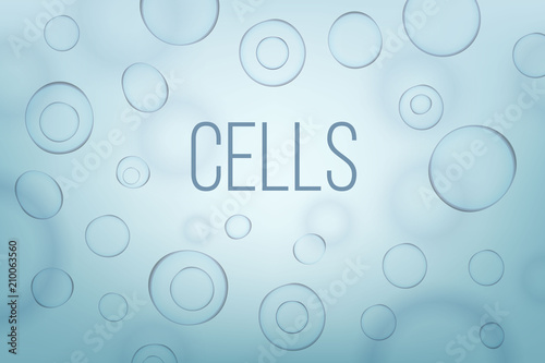 Creative vector illustration of life biology cell medicine scientific background. Art design science microscope macro close up top view banner. Abstract concept graphic molecular research dna element