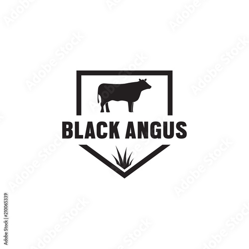 Black angus logo icon template