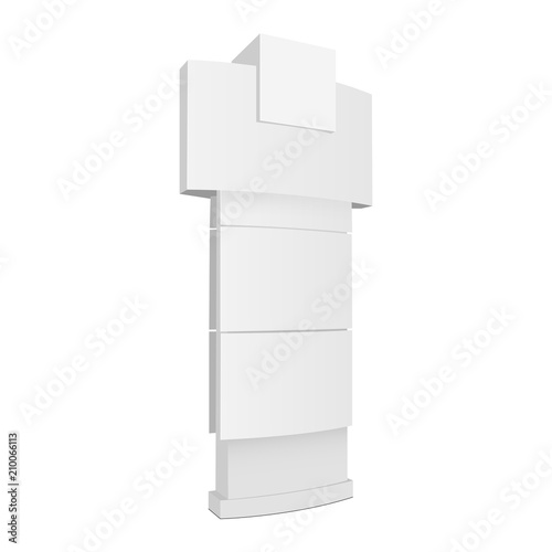 Standing pylon, directional wayfinding signage, pillar totem sign board. Vector illustration