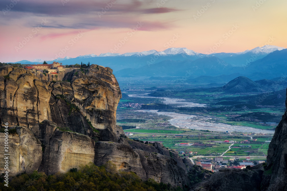 Naklejka premium Monastery in Meteora, Northern Greece in Spring 2018