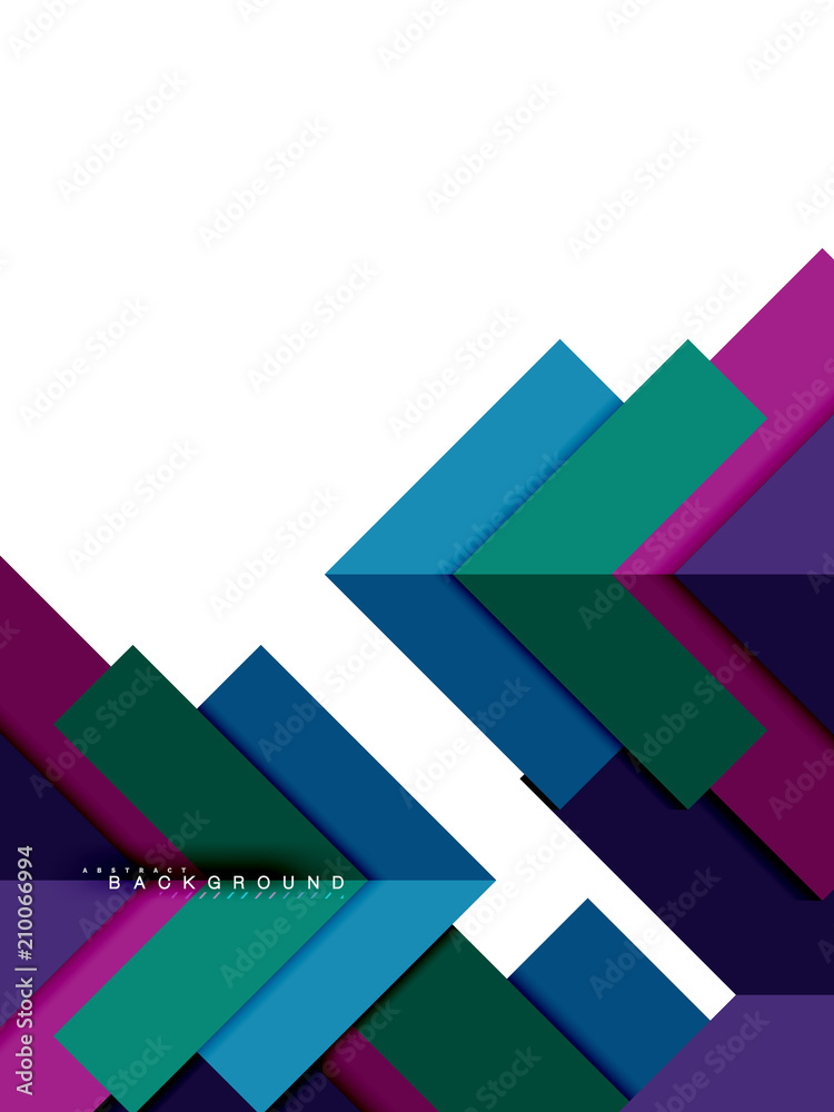 Obraz premium Multicolored abstract geometric shapes, geometry background for web banner