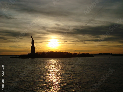 statue of liberty in twilight