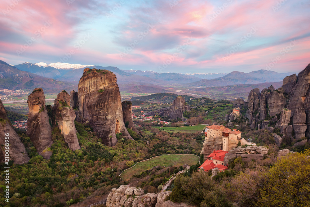 Fototapeta premium Monastery in Meteora, Northern Greece in Spring 2018