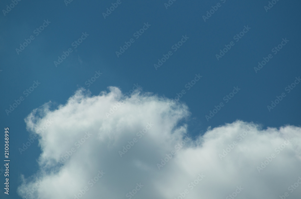 A blue day sky with rare beautiful clouds for the designer's background