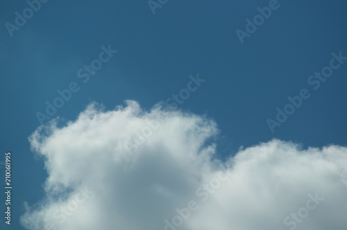 A blue day sky with rare beautiful clouds for the designer's background