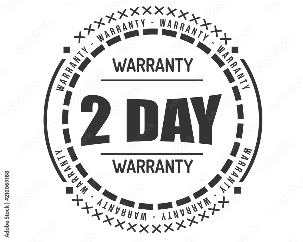 2 day warranty icon vintage rubber stamp guarantee