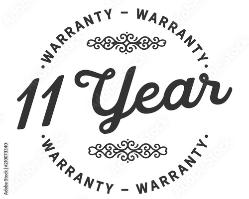 11 years warranty icon stamp guarantee