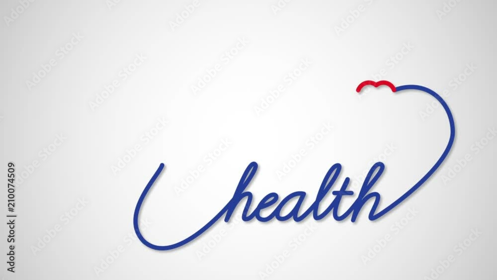 Health - stethoscope with heart icon. Healthcare medical concept motion graphic footage Health - stethoscope with heart icon. Healthcare medical concept motion graphic footage