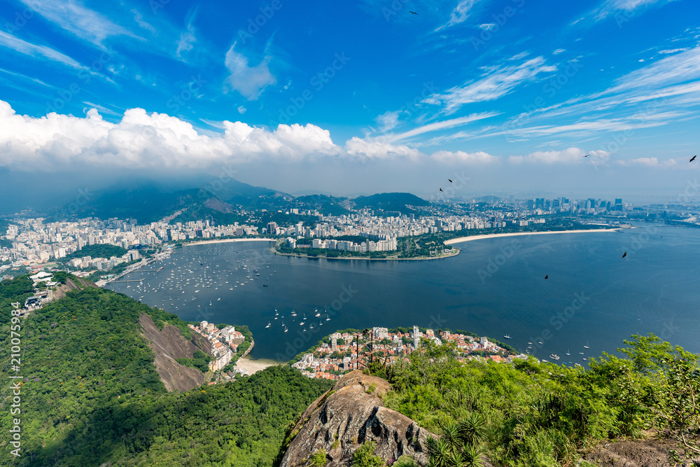 The city Rio de Janeiro seen from high vantage point