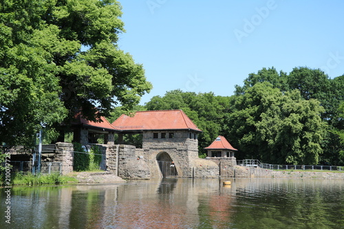 Palm garden weir in Leipzig, Germany
is still used today to regulate the water of Elster and its tributaries