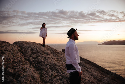 love story on sunset photo