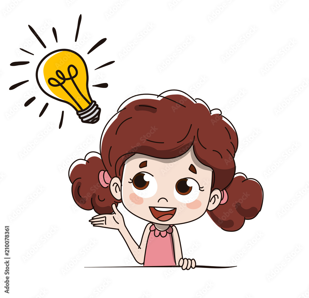 Niño con una idea