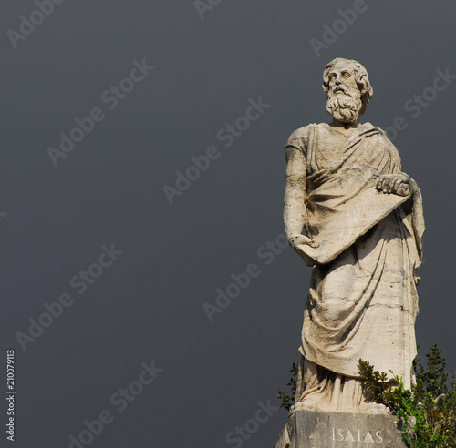 Fotografie, Obraz Isaiah the ancient jewish prophet statue, completed in 1827 at the top of Church of St