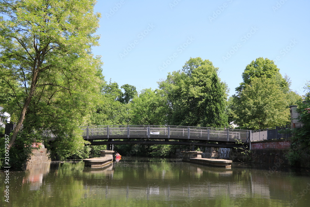 Holy Bridge over the White Elster in Leipzig, Germany