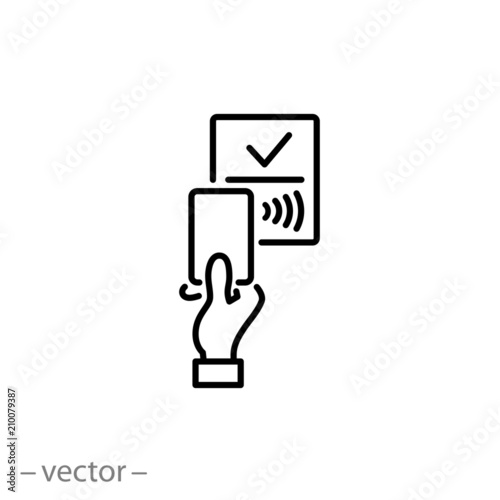 cashless system vector icon